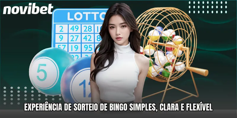 Experiência de sorteio de Bingo simples, clara e flexível
