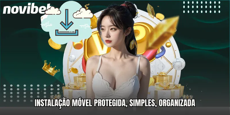 Instalação móvel protegida, simples, organizada