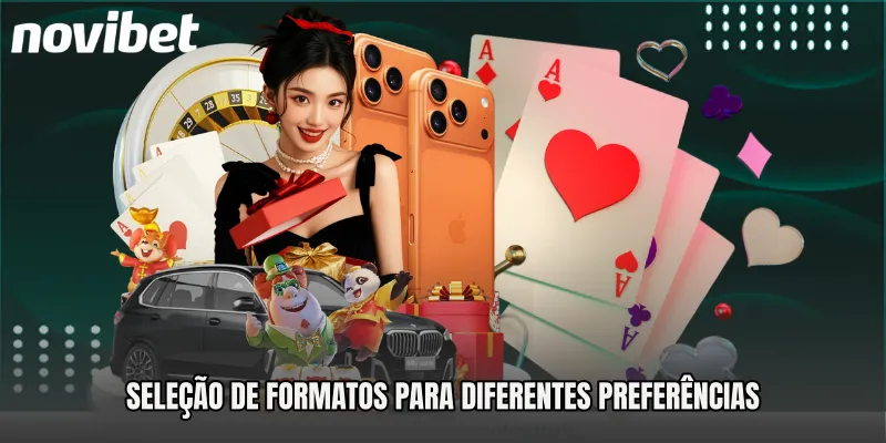 Seleção de formatos para diferentes preferências